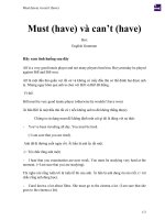Must (have) và can’t (have) 