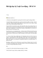 Bài tập học kỳ Luật Lao động