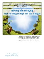 Hướng dẫn sử dụng một số công cụ tiện ích của Google