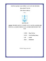 TÌM HIỂU QUYỀN VÀ NGHĨA VỤ CỦA NGƯỜI LAO ĐỘNG KHI THAM GIA LAO ĐỘNG TRONG LUẬT LAO ĐỘNG HIỆN HÀNH Ở VIỆT NAM