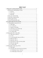 TỔNG QUAN CÁC PHƯƠNG  PHÁP BẢO QUẢN