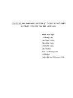 XÓI mòn đất và kỹ THUẬT CANH tác NGÔ TRÊN đất dốc VÙNG núi tây bắc VIỆT NAM 