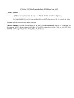 Đáp án đề thi thử THPT Quốc gia môn Toán THPT Lục Nam 2015