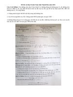 Đề thi vào lớp 10 môn Toán tỉnh Thanh Hóa năm 2015