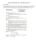 Đề thi thử THPTQG môn Toán - THPT Hậu Lộc năm 2015