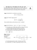 đề thi xử lý tín hiệu số   K55 de a GK 