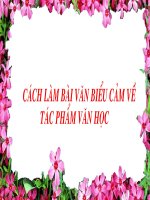 Bài giảng ngữ văn 7 bài 12 cách làm bài văn biểu cảm về tác phẩm văn học 5 