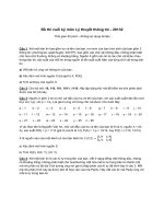 đề thi Lý thuyết thông tin k56 