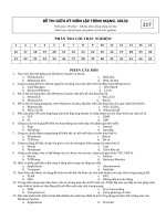 Đề thi lập trình mạng giữa kỳ 20132