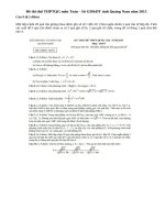 Đề thi thử THPTQG môn Toán - Sở GD&ĐT tỉnh Quảng Nam năm 2015