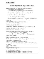 20 DẠNG TOÁN học THPT HAY QUỐC GIA VÀ QUỐC TẾ CHẤT