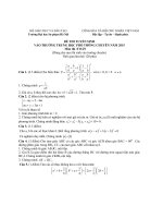 Đề thi tuyển sinh vào lớp 10 môn Toán (Chung) năm học 2015-2016 trường THPT Chuyên Sư Phạm, Hà Nội