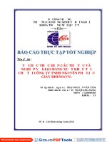 TỔ CHỨC THỰC HIỆN CÁC THỦ TỤC VÀNGHIỆP VỤ GIAO HÀNG XUẤT KHẨU TẠICHỔ TẠI CÔNG TY TNHH NGUYÊN PHỤ LIỆUGIÀY RHENO(VN)