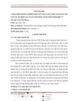 KĨ NĂNG GIẢI MỘT SỐ DẠNG BÀI TẬP VỀ TỔ HỢP XÁC SUẤT CHO HỌC SINH GIỎI SINH HỌC 9