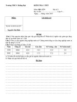 Đề kiểm tra 1 tiết môn Địa lý lớp 9 trường THCS Hoằng Đạt năm 2015 - 2016