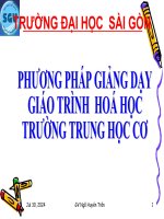 Bài giảng Phương pháp giảng dạy giáo trình hóa học trường trung học cơ sở: Bài 5  GV. Ngô Huyền Trân