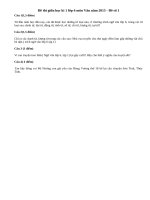 Đề thi giữa kì 1 lớp 6 môn Văn năm 2015 - Đề 1