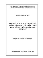 Tri thức khoa học trong quá trình xây dựng và phát triển kinh tế tri thức ở việt nam hiện nay