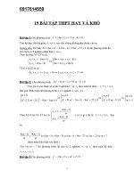 19 bài tập THPT HAY và KHÓ