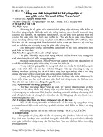 Nâng cao chất lượng thiết kế Bài giảng điện tử  qua phần mềm Microsoft Office PowerPoint