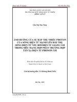 Ảnh hưởng của sự hấp thụ nhiều photon của sóng điện từ mạnh lên hấp thụ sóng điện từ yếu bởi điện tử giam cầm trong siêu mạng hợp phần trường hợp tán xạ điện tửphonon âm.