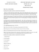 Đáp án đề thi thử THPTQG lần 3 môn Văn - THPT Đoàn Thượng năm 2015