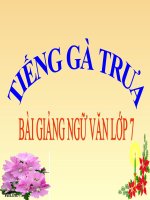 Bài giảng ngữ văn 7 bài 13 tiếng gà trưa 6 
