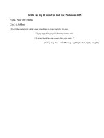 Đề thi vào lớp 10 môn Văn tỉnh Tây Ninh năm 2015