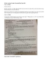 Đáp án đề thi vào lớp 10 môn Văn tỉnh Phú Thọ 2015