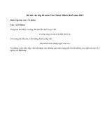 Đề thi tuyển sinh vào lớp 10 môn Văn Thừa Thiên Huế năm 2015