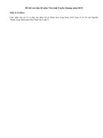 Đề thi vào lớp 10 môn Văn tỉnh Tuyên Quang năm 2015