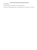 Đề thi vào lớp 10 môn Văn tỉnh Hà Nam năm 2015