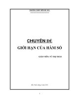 CHUYÊN đề GIỚI hạn của hàm số 