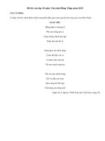 Đề thi vào lớp 10 môn Văn tỉnh Đồng Tháp năm 2015