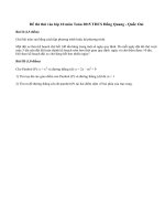 Đề thi thử vào lớp 10 môn Toán 2015 THCS Đồng Quang