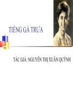 Bài giảng ngữ văn 7 bài 13 tiếng gà trưa 3 