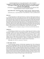 NGHIÊN cứu DÒNG PHUN DUNG DỊCH GIẢM lực cản SURFACTANT tác ĐỘNG VUÔNG góc lên bề mặt PHẲNG ỨNG DỤNG TRONG làm mát CHU TRÌNH kín  