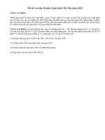 Đáp án đề thi vào lớp 10 môn Toán TP Cần Thơ năm 2015