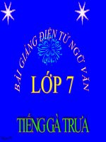 Bài giảng ngữ văn 7 bài 13 tiếng gà trưa 13 