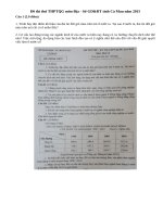 Đề thi thử THPTQG môn Địa - Sở GD&ĐT tỉnh Cà Mau năm 2015