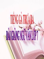 Bài giảng ngữ văn 7 bài 13 tiếng gà trưa 12 