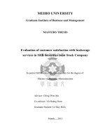 Sự hài lòng của khách hàng tại SHB