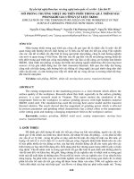 MÔ PHỎNG TRƯỜNG NHIỆT độ TRÊN PHÔI TRONG QUÁ TRÌNH mài PHẲNGKHI GIA CÔNGVẬT LIỆU SKD61 