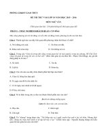 Đề thi thử vào lớp 10 môn Văn - Phòng GD&ĐT Giao Thủy năm 2015