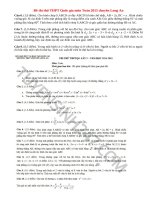 Đáp án đề thi thử THPT Quốc gia môn Toán 2015 chuyên Long An