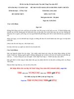 Đề thi vào lớp 10 môn Văn chuyên Vũng Tàu năm 2015