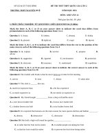 Đề thi thử THPTQG môn Tiếng Anh - THPT Nguyễn Huệ năm 2015