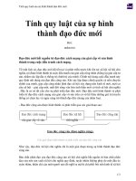 Tính quy luật của sự hình thành đạo đức mới 
