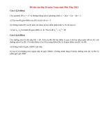 Đáp án đề thi vào lớp 10 môn Toán tỉnh Phú Thọ 2015