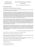 Đáp án đề thi thử THPTQG lần 3 môn Văn - THPT Đa Phúc năm 2015